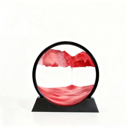Office Home Decor 3D Extract Hourglass Quicksand Moving Sand Art Picture Round Glass Deep Sea Sandscape Craft Flowing Painting
