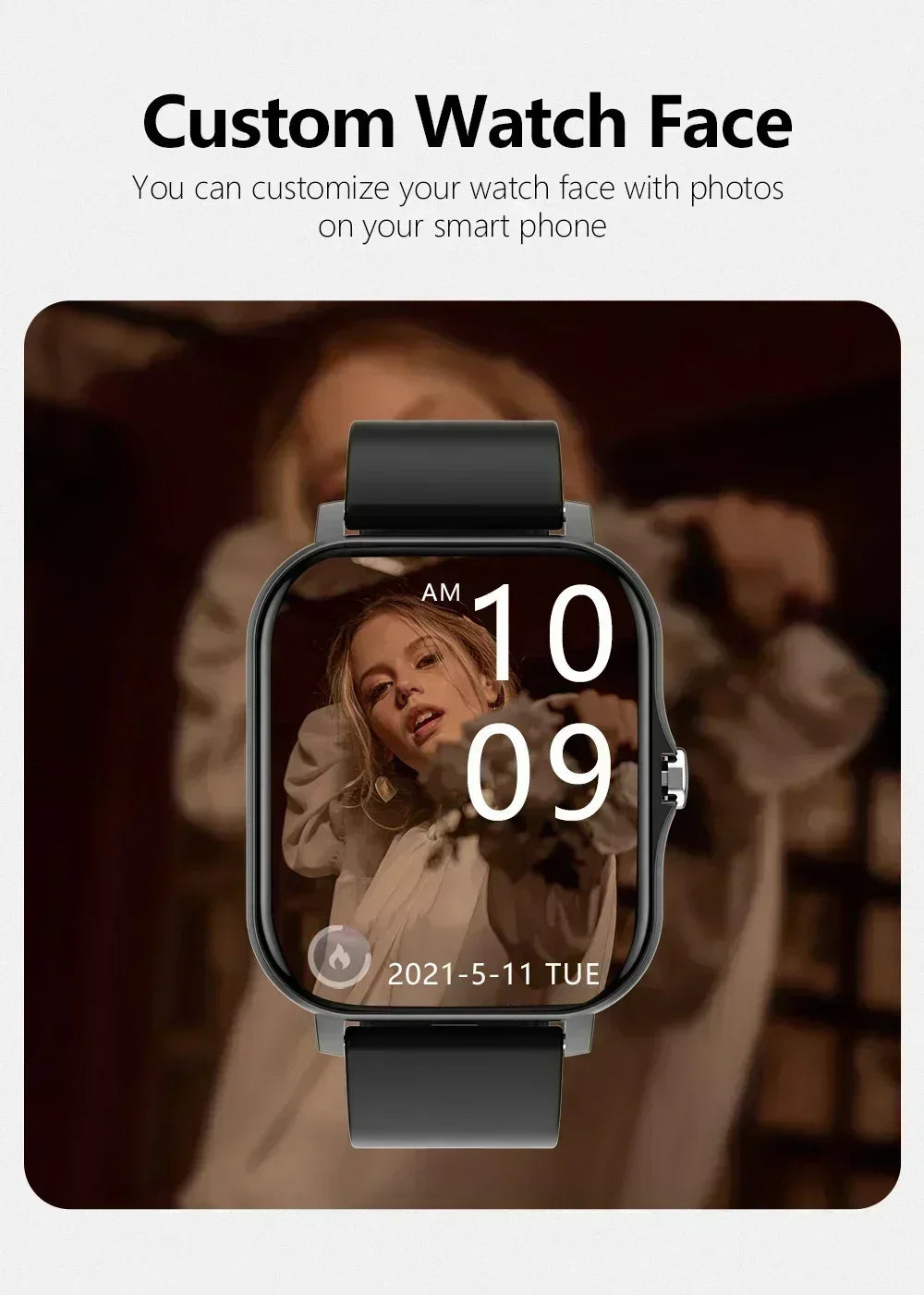 Smart Watch for Women Men Wristwatch Bluetooth Connected Phone Player Music Fitness Sport Bracelet Sleep Monitor Digital Watches