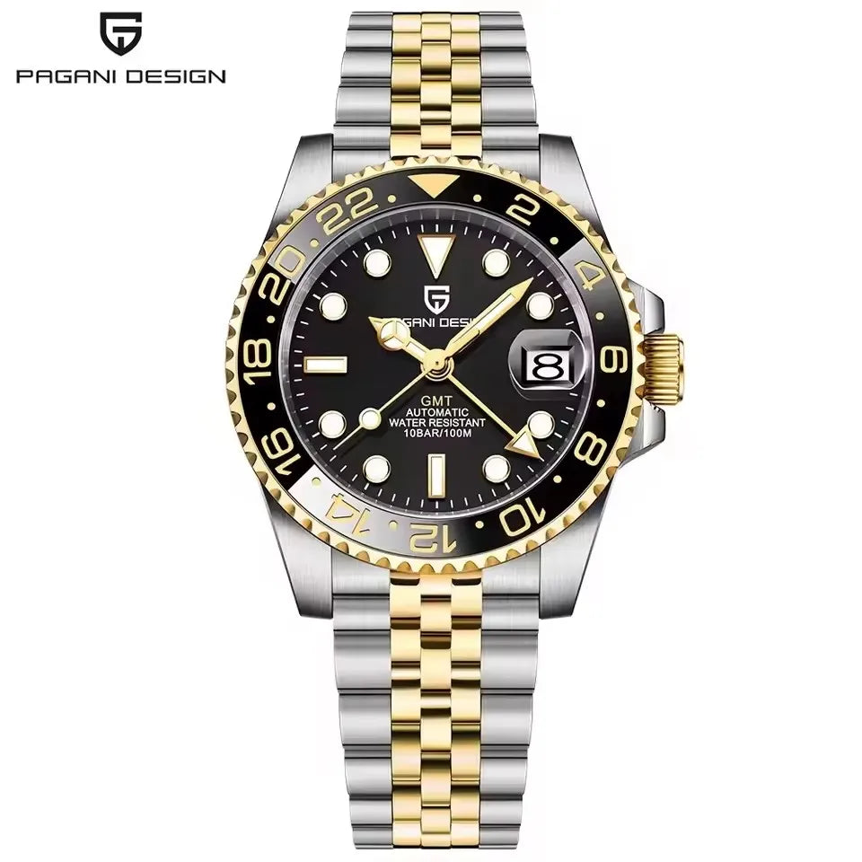 PAGANI DESIGN V3 Version GMT Watches Men's Luxury Sapphire Automatic Mechanical Watch 40MM Stainless Steel Waterproof Watch