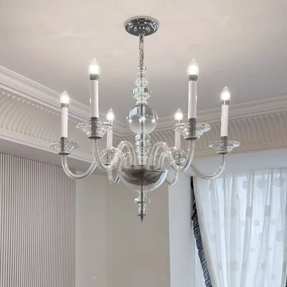 French Medieval Style Glass Crystal Candle Chandeliers Living Room Art Decor E14 Pendant Lights Lighting Bedroom Hanging Lamps