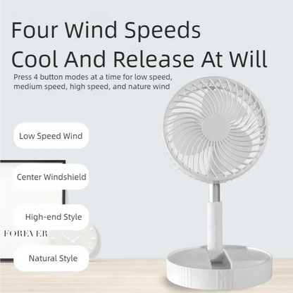 Folding Portable Mini Electric Fan Retractable Fan USB Charging Dormitory Outdoor Cooling Appliances Adjustable Home Fans Gift