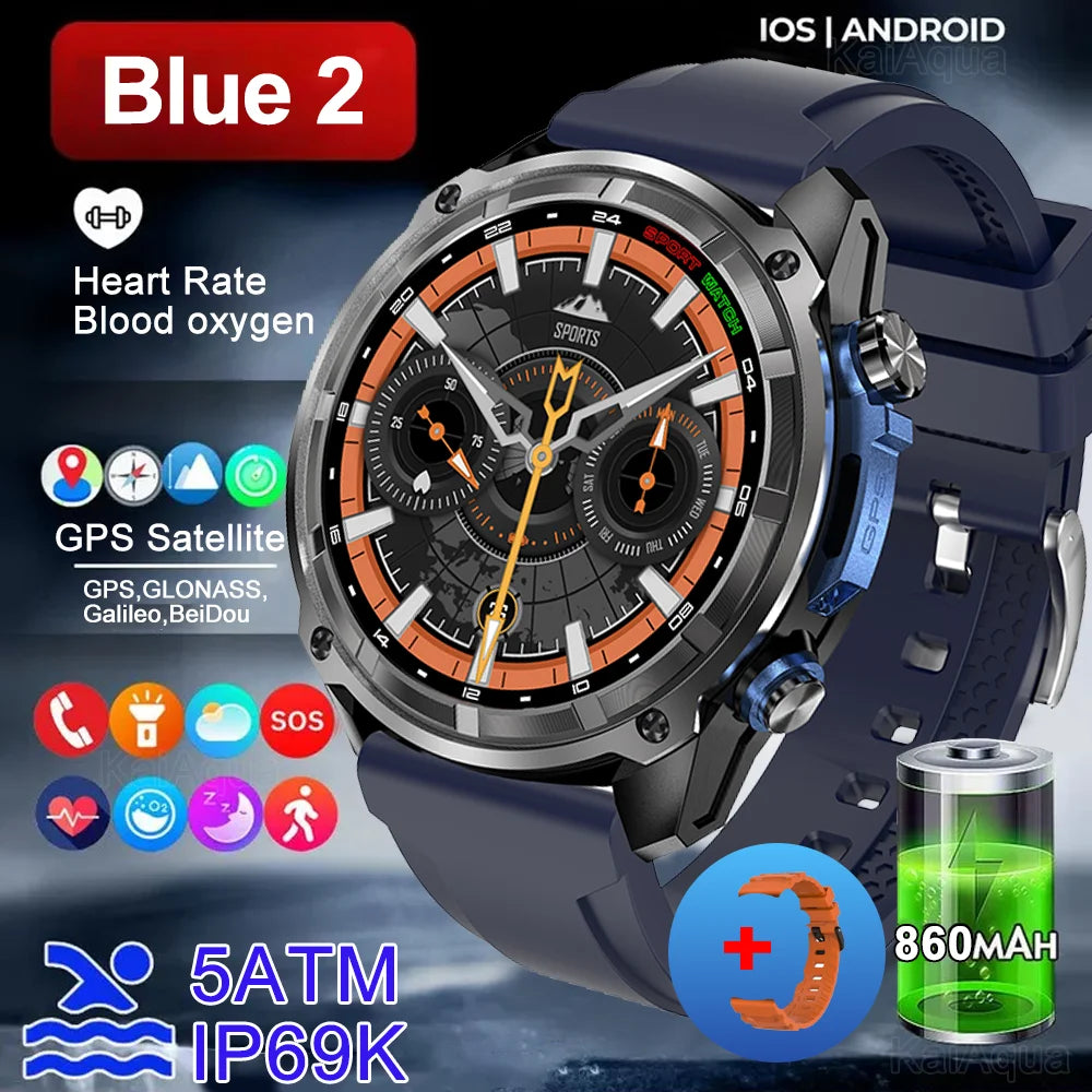 HD Vision DT G1 Smart Watch Ultra-clear Display GPS Navigation 4GB Storage Offline Map Bluetooth call Sports Health Monitoring