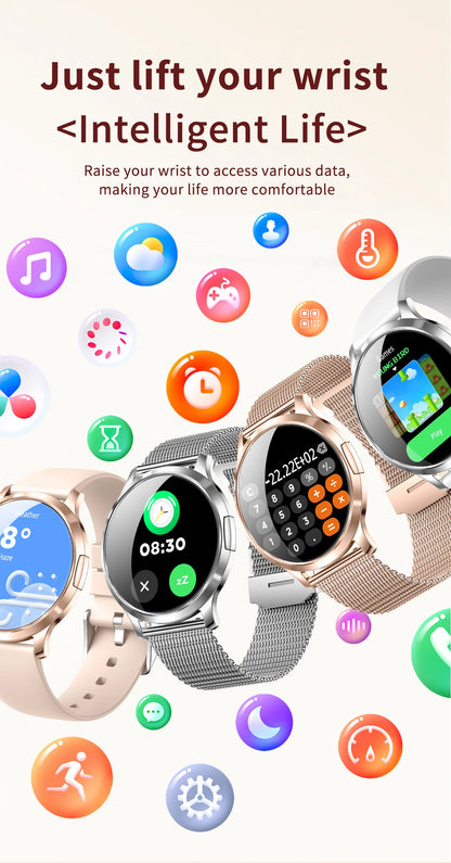 2025 New Smart Watch For Women Gift 1.32 Inch Full Touch Screen Sports Fitness Watches Bluetooth Calls Digital Smartwatch Ladies
