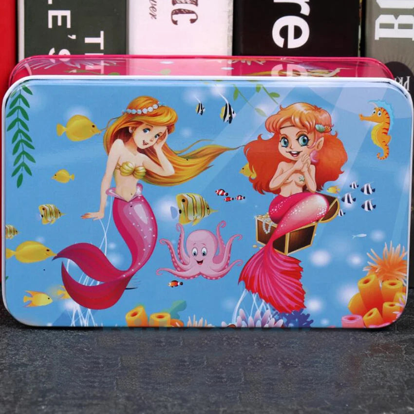 200 Pieces Puzzles for Kids Cartoon Animal Mermaid Jigsaw Puzzle Toy Learning Educational Toys for Children Montessori Games