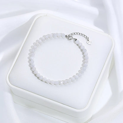 4mmNatural Stone Tourmaline Handwork Bracelets on Hand for Women Gift Wedding Party Jewelry 925 Sterling Silver Amethyst Bangles