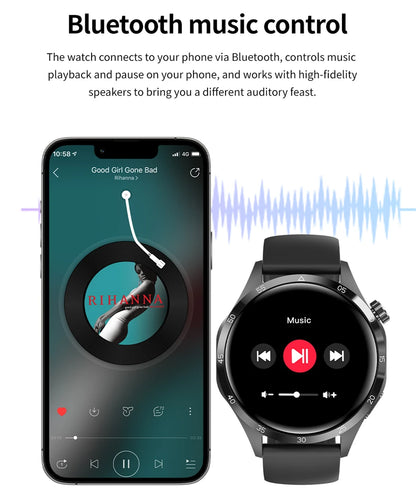 2025 New Smart Watch Men Watch 4 Pro1.53 inch AMOLED HD Screen BT Call GPS sports NFC Health Monitoring Smartwatch Mens Watch