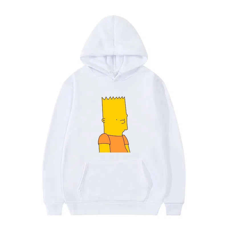 Disney The Simpsons Funny Pattern Casual Hooded Tops Men Woman Loose Comfortable Winter Black Sports Pullovers Fashion Clothing