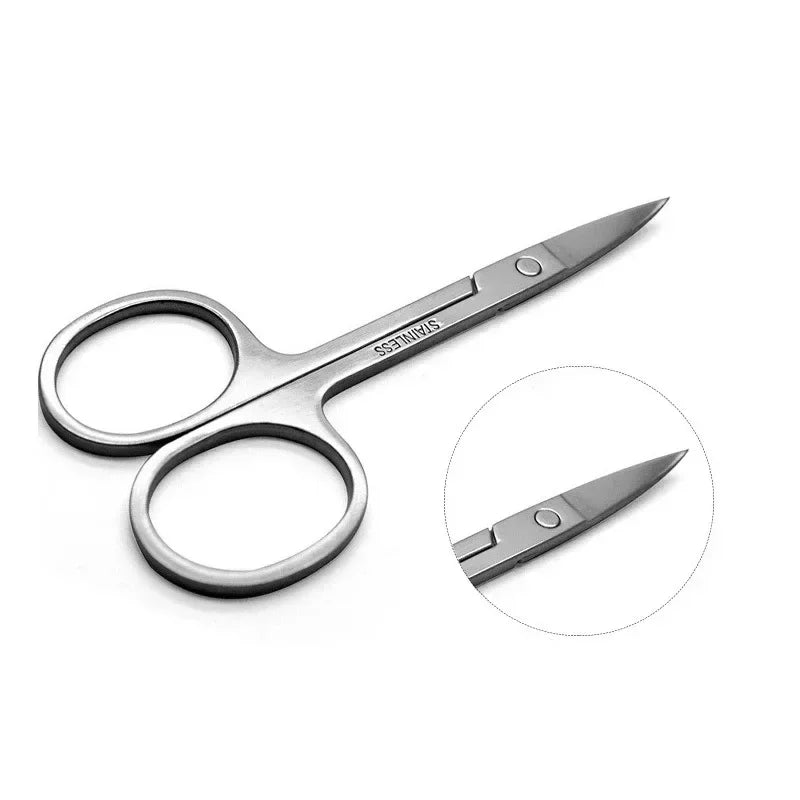 Stainless Steel Small Nail Tools Eyebrow Nose Hair Scissors Cut Manicure Facial Trimming Tweezer Makeup Beauty Tool
