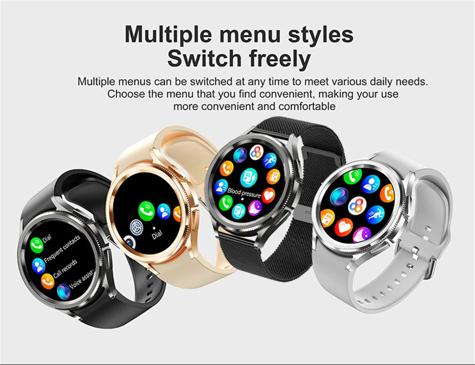 2025 New Smart Watch 6 Classic Smart Watch Fashion Men Sports Fitness Waterproof Heart Rate AMOLED HD Bluetooth Call Smartwatch