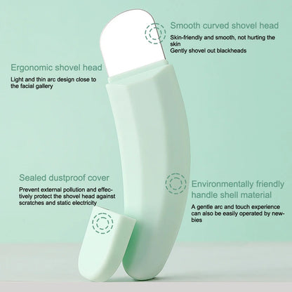 Facial Skin Scrubber Blackhead Remover With Cover Face Spatula Exfoliator Deep Cleansing Skin Care Tool