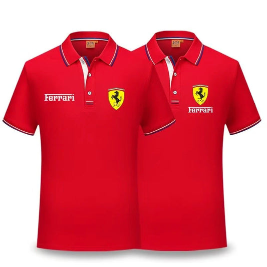 For Ferrari F430 Stradale 458 488 612 F12 High Quality F1 Racing Team Sport Training Short-sleeved Summer Men Women POLO T-shirt