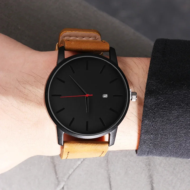 Relogio Masculino Men Watch Fashion Sport Watches New Men's Watch Men Calendar Leather Casual Quartz Clock Relojes Hombre Montre
