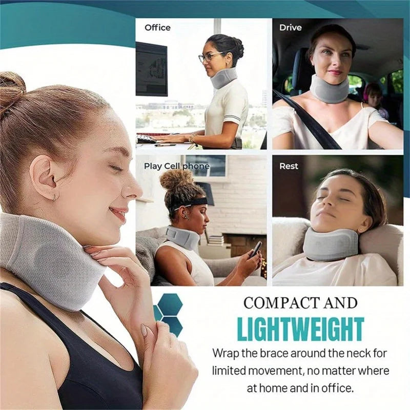 Neck brace Cervical Neck Collar for Sleeping Adjustable Support Brace with Replacement Cover for Women Men Adults Elders