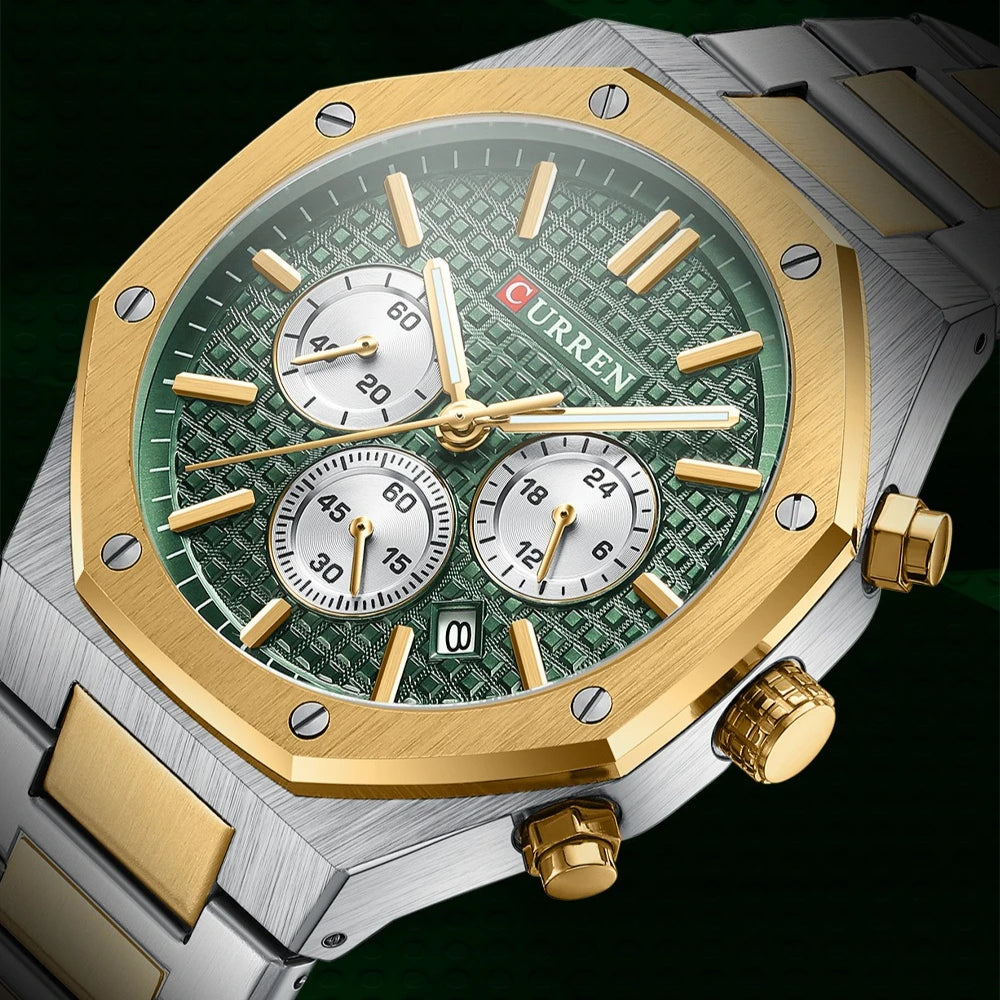 Curren 8440 Men's Business Quartz Watch Six-Hand Round Calendar Multifunctional Waterproof Wristwatch