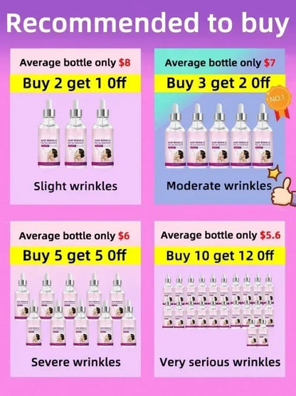 Facial Anti-Wrinkle Serum Fade Fine Lines Anti-Aging Whitening Moisturizing Remove Freckles Brighten Facial Skin Care