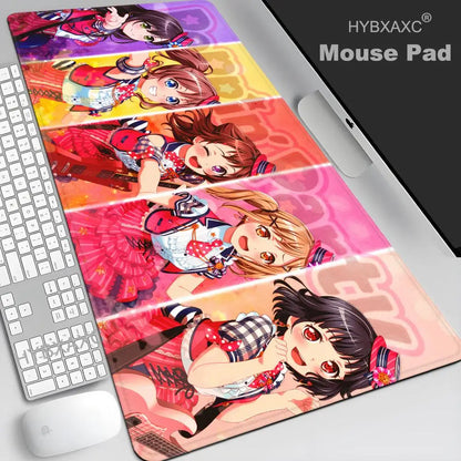 XXL Size Non-slip Wear-resistant for Desk Mat Anime Laptop Desk Office gamer table pad BanG Dream Mousepad Notebook Keyboard Pad