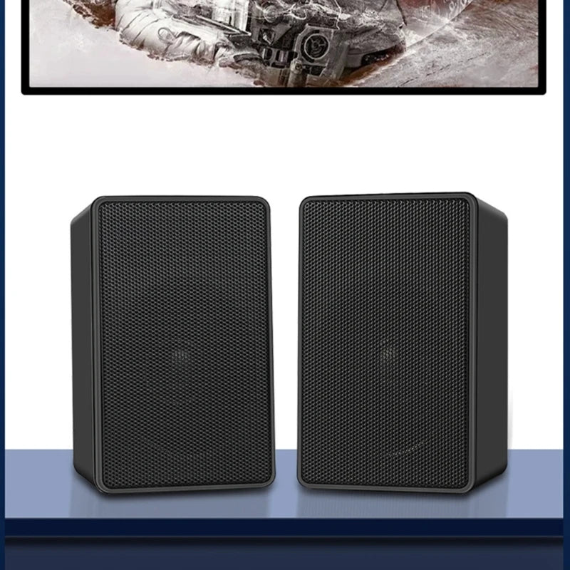 USB Wireds Speaker Stereo Subwoofer Sound Box 3.5mm Input USB Power Computer Speaker for Desktop PC