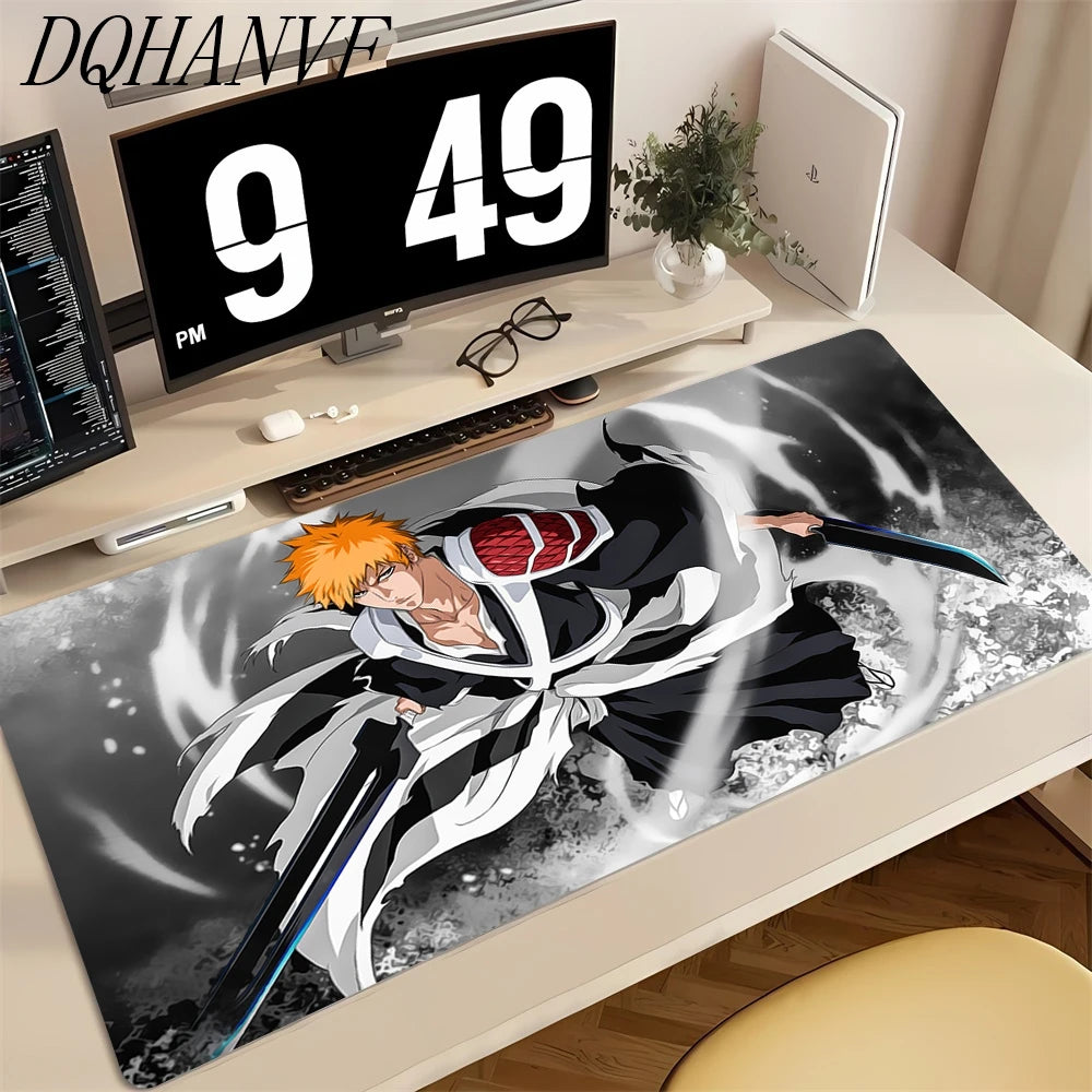 BLEACH Mouse Pad Desk Mat Large Natural Rubber Non-slip Anti-fray Anime  Mousepad With lock edge Keyboard Ergonomic Office Home