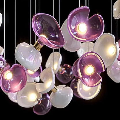 BOSSEN Light Luxury Dimmable Green Crystal Glass Chandelier Pendant Light White Gold Stainless Steel for Living Room decor