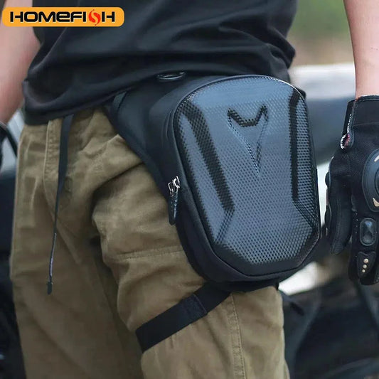 Motorcycle Leg Side Bag EVA Hard Shell Outdoor Casual Waist Bags Motorbike Mobile Phone Purse Hip Bum Pack