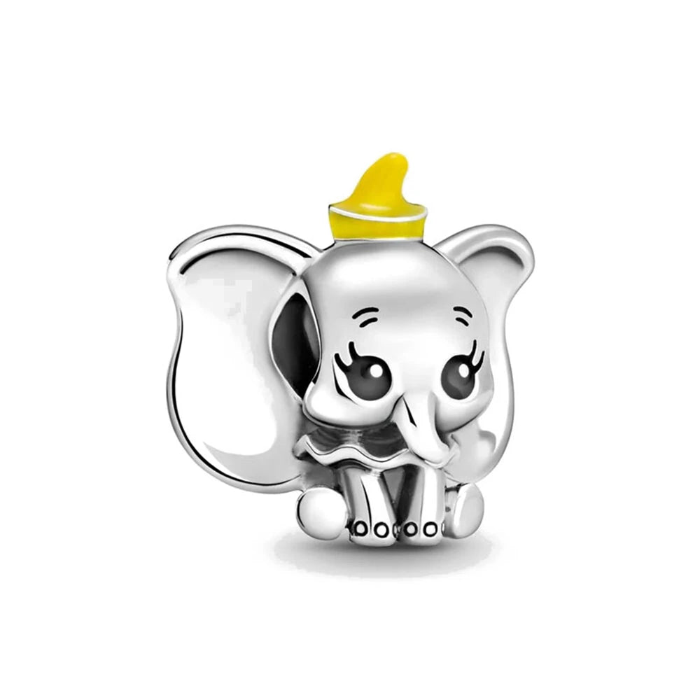 Hot Sell 925 Silver DIY Beads Jewelry Charms Bracelet Mickey Minnie Princess Christmas Stitch Robots Marvel Cute Miniso Disney