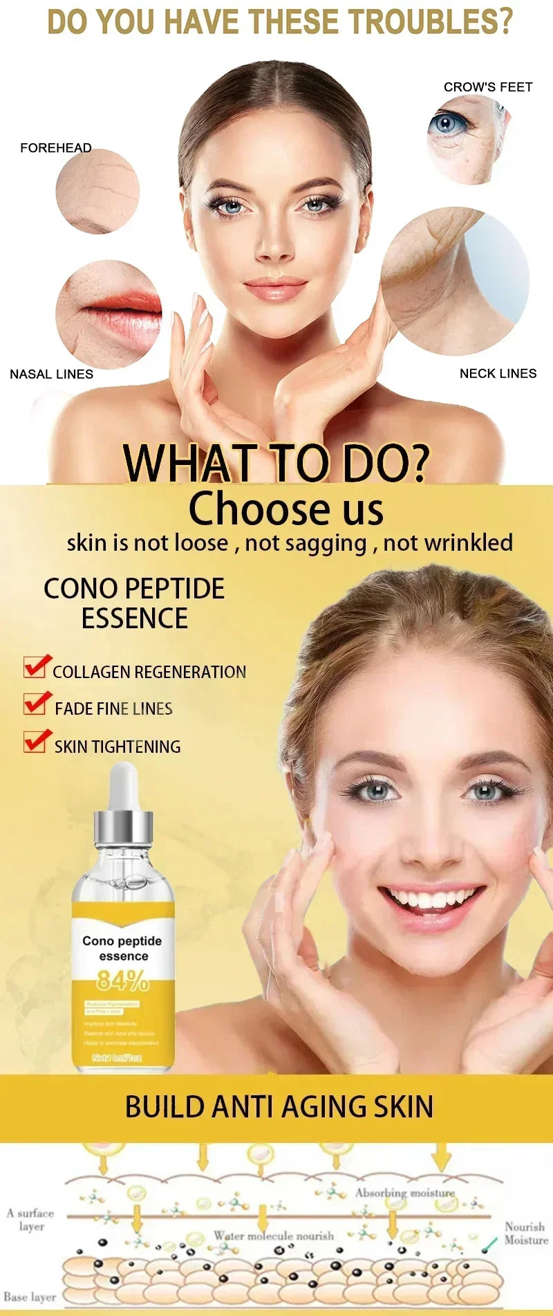 Face Reduce Wrinkles Serum Improves Dullness Removes Facial Wrinkles Moisturizes Essence