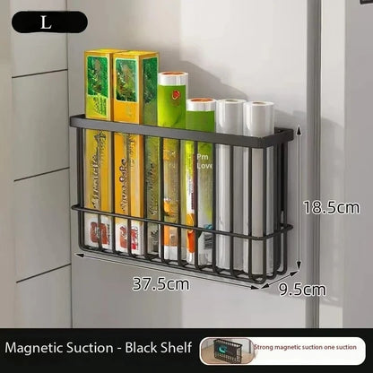 Magnetic Storage Shelf Kitchen Refrigerator Suspended Convenient Space Saving Basket Household Items Spice Condimentor Organizer