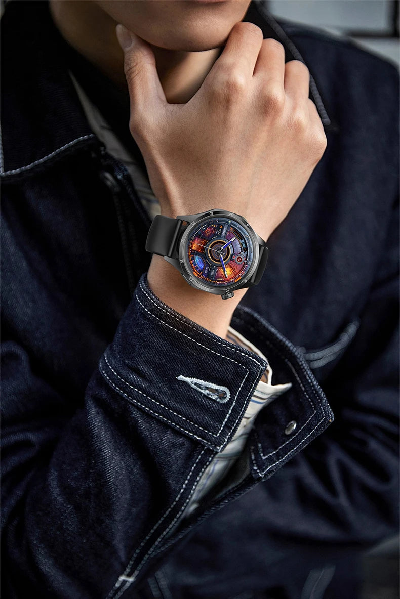 2025New Smart Watch Men Full Circle HD Screen Wireless Call Smartwatch Call Reminder GPS Sports Track Bracelet Music Clock+ Gift
