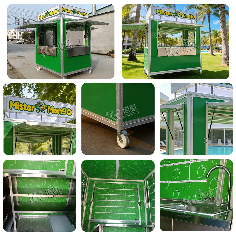 Food Truck for Sale Europe Mobile Food Kiosk Catering Trailer Fast Food Truck Coffee Stall Concession Food Trailer for Sale