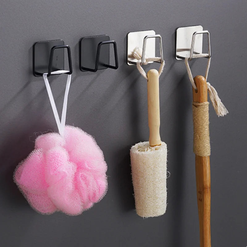 No-Drill Kitchen Sink Storage Rack Stainless Steel Sponge Holder Wall-Mounted Rag Hanger Wire Ball Drain Rack