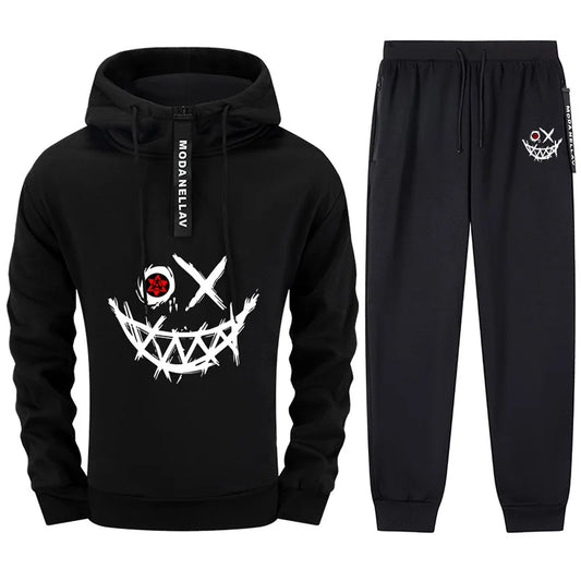 2025 New Arrival Men's Sportswear Zipper Hoodie + Pants Urban Casual Fashion Sweatshirt Outfit Autumn Winter Training Sport Suit