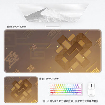 Genshin Impact Postcard Mouse Pad Large Custom Computer Keyboard Game Pads Home Office Desktop Mat