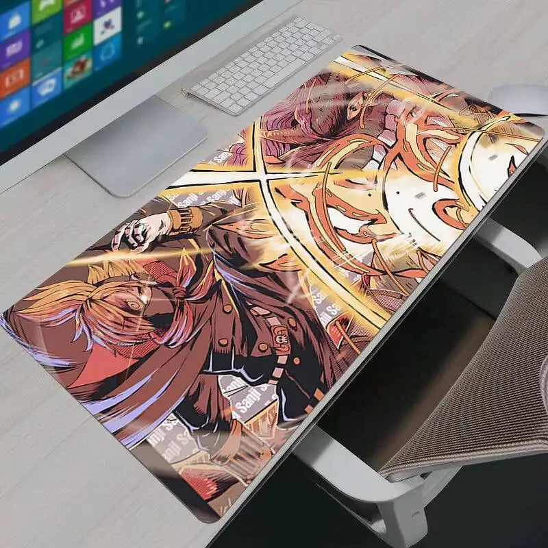 One Piece Sanji Gaming Mouse Pad Gamer Home Computer HD Mousepad XXL Keyboard Pad Carpet Non-Slip Office Mouse Mats