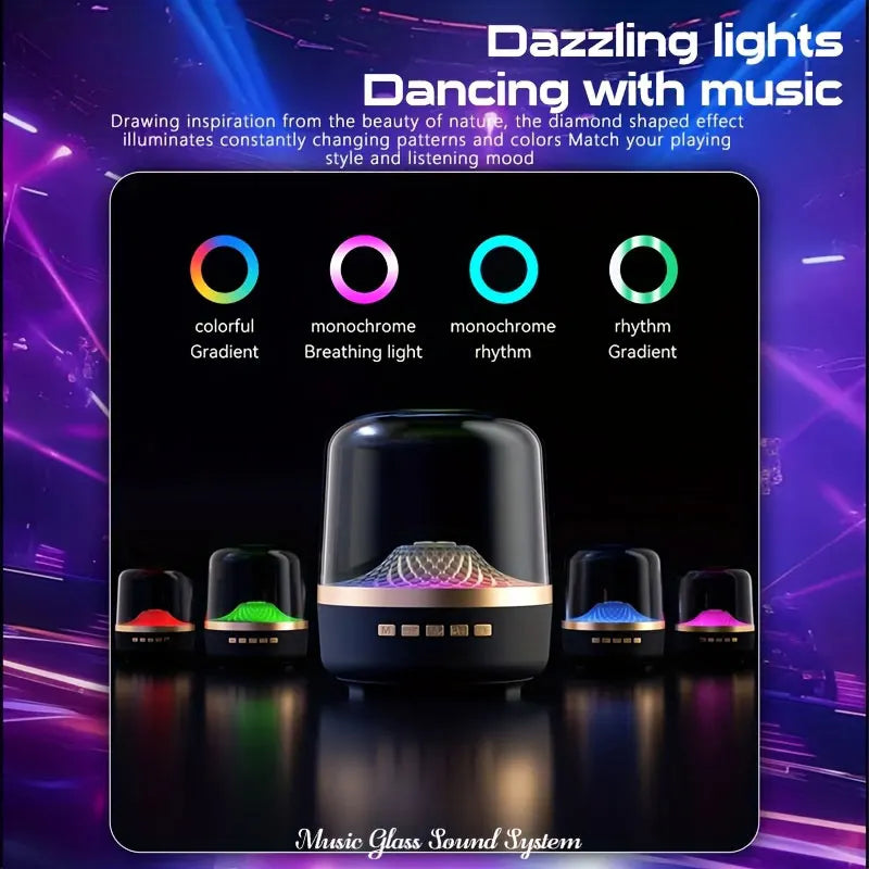 Wireless Bluetooth Speakers Powerful Portable Sound Box Subwoofer panoramic surround sound effec USB Sound System LED Lights