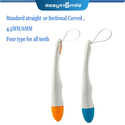 10/50pcs Dental Pro Matrix Bands Easyinsmile Preformed Adjustable Ring Matrices Molar Premolar 4.5/6MM Standard and Curved