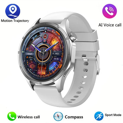 2025New Smart Watch Men Full Circle HD Screen Wireless Call Smartwatch Call Reminder GPS Sports Track Bracelet Music Clock+ Gift