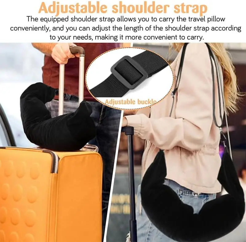 Multi-Functional Fillable Neck Pillow Lycra Fabric Stuff with Clothes, Portable Travel Bag Neck Support Pillow U Shape Pillow