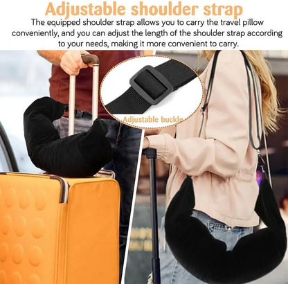 Multi-Functional Fillable Neck Pillow Lycra Fabric Stuff with Clothes, Portable Travel Bag Neck Support Pillow U Shape Pillow