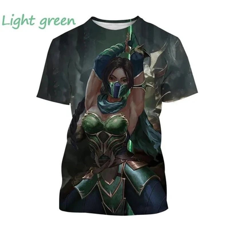 Summer Hot Selling Mortal Kombat Game 3D Print T Shirt Short Sleeve Street Style Cool Men's Casual T-Shirt Tees Male Streetwear