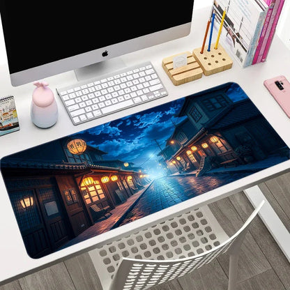Sakura Japanese Street Anime Mouse Pad Gaming XL Home New HD Mousepad XXL Non-Slip Rubber Office Keyboard Carpet Laptop Mice Mat