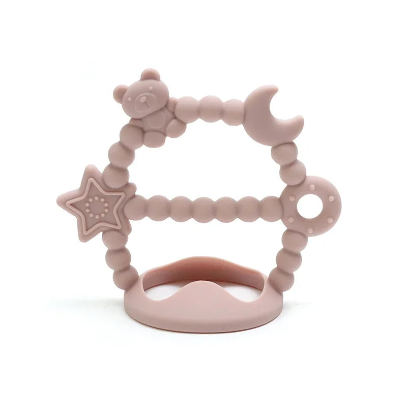 Baby Silicone Teether Soothing Molar Toy Cartoon Newborn Nursing Teething Gift Baby Accessories Kids Fingers Thumb Toys BPA Free