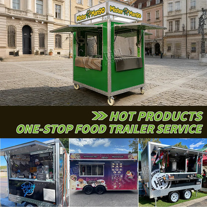 Food Truck for Sale Europe Mobile Food Kiosk Catering Trailer Fast Food Truck Coffee Stall Concession Food Trailer for Sale