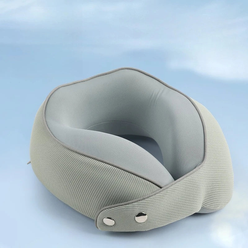 Memory Cotton U Shaped Neck Pillow Comfortable Portable Storable Travel Airplane Office Nap Use