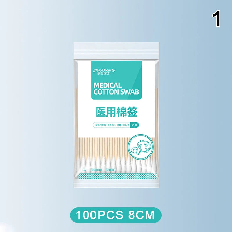 15-100pcs Women Beauty Makeup Cotton Swab Cotton Buds Make Up Wood Sticks Nose Ears Cleaning Cosmetics Health Care