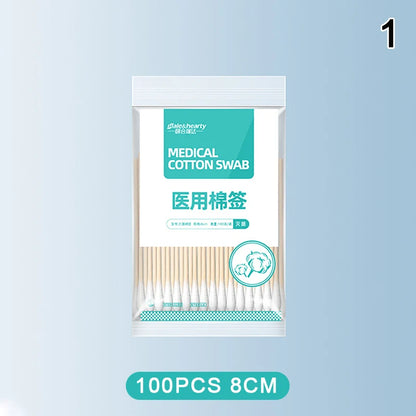 15-100pcs Women Beauty Makeup Cotton Swab Cotton Buds Make Up Wood Sticks Nose Ears Cleaning Cosmetics Health Care