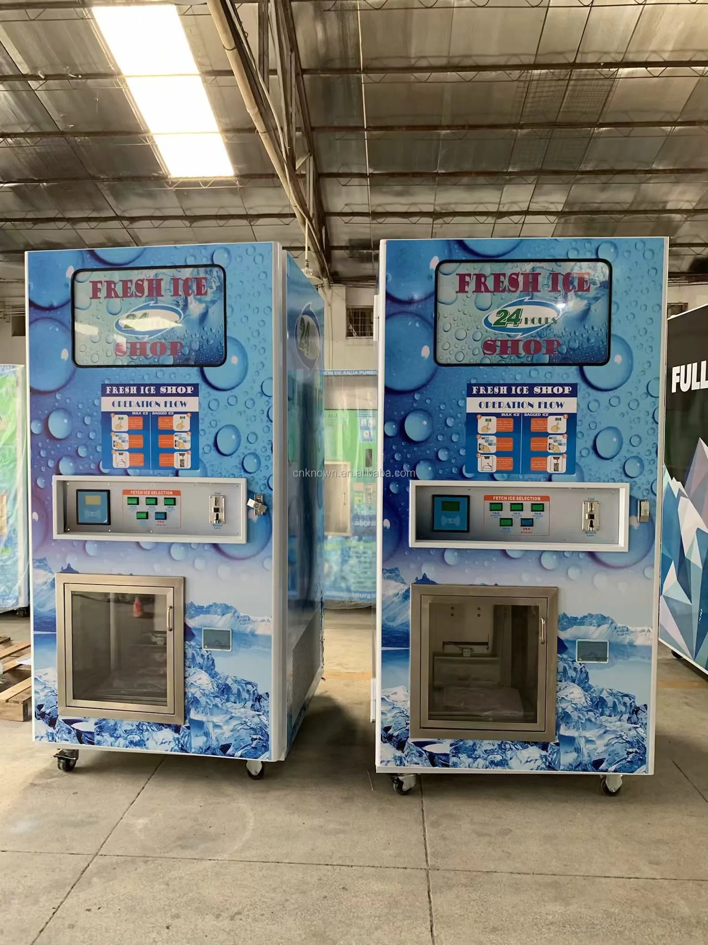 160kgs/24h Automatic Ice Cube Making and Selling Machine Self-service Ice Vending Machine With Auot Bagging
