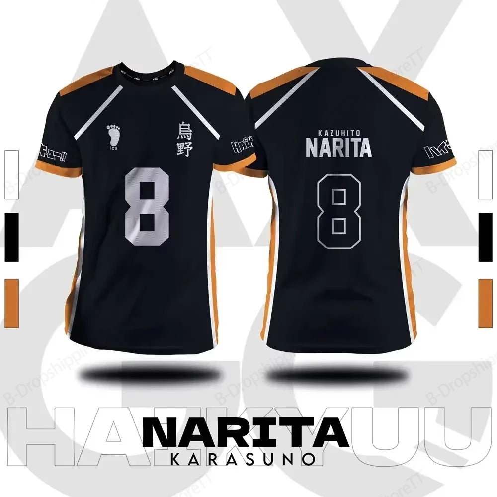 Jersey Haikyuu Fukurodani Hinata Anime 3D Print T-shirt Men Women Fashion Plus Size Short Sleeve Tops Tees Sports Tshirt Kids