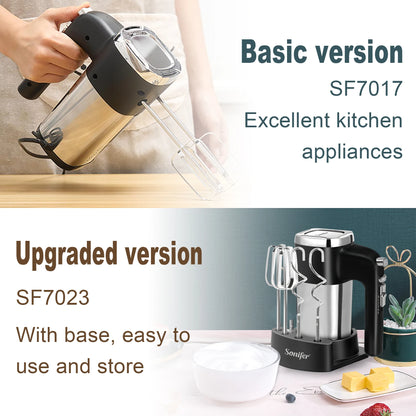 Food Mixer 500W Electric Whisk Kitchen Hand Blender Cuisine Appliances For Cream Sweets Bakery Cake Egg Beater Mixer Sonifer