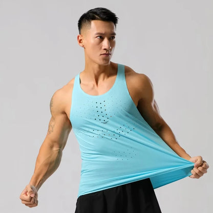 Men Women Athletics Tank Tops Track Field Running Vest Ultra Light Speed Sport Marathon Fitness Guys Sleeveless Shirts Clothing