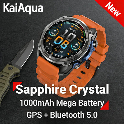 HD Vision DT G1 Smart Watch Ultra-clear Display GPS Navigation 4GB Storage Offline Map Bluetooth call Sports Health Monitoring